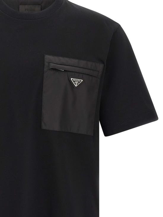 26FW 프라다 반팔 티셔츠 UJN661SWMO11CKF0002 Black - PRADA