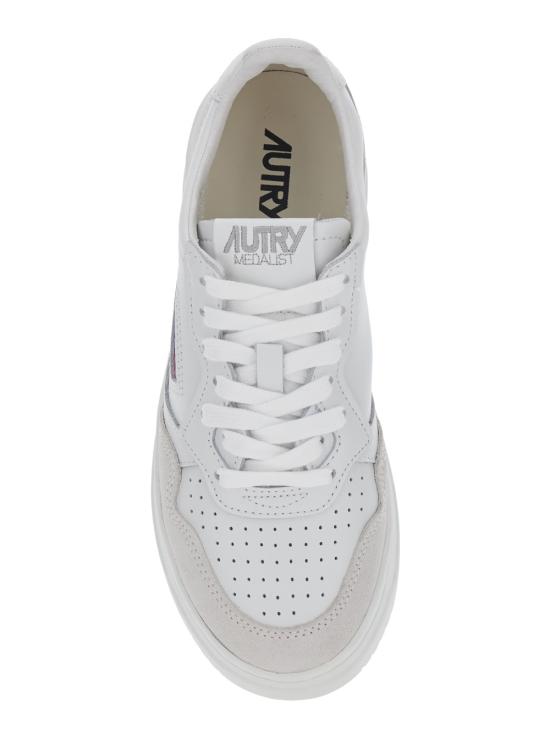26FW 오트리 메달리스트 로우 레더 스니커즈 AULWLS30WHITEWHITE - AUTRY