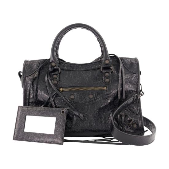 26FW 발렌시아가 르 시티 백 스몰 램스킨 865762 2ACFH 1000 black