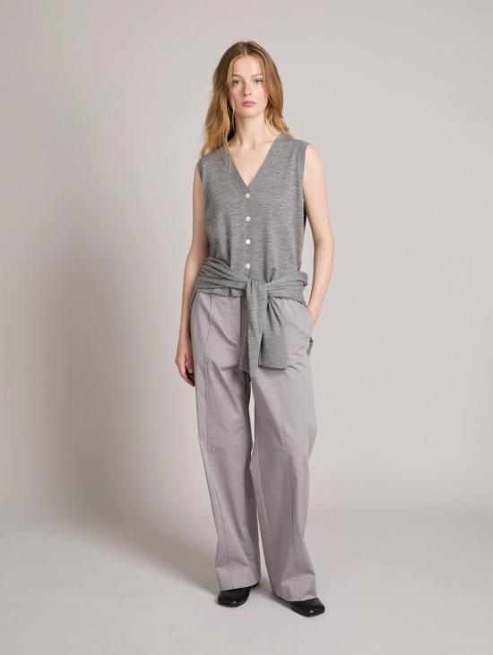 26FW 막스마라 가디건 Lana con Scollo a V Grigio Melange 소재의 카디건 - MAX MARA