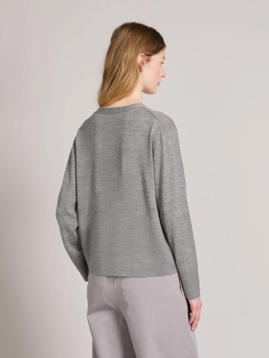 26FW 막스마라 가디건 Lana con Scollo a V Grigio Melange 소재의 카디건 - MAX MARA