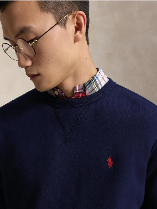 26FW 랄프 로렌 긴팔 티셔츠 미스토 코토네 블루의 펠파 지로콜로 - RALPH LAUREN