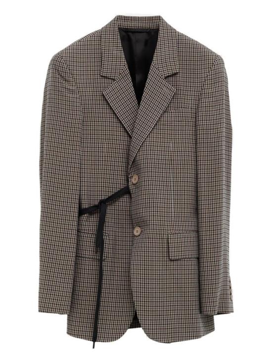 26SS 발렌시아가 랩 테일러드 재킷 857365 TTO382866 KHAKI BROWN