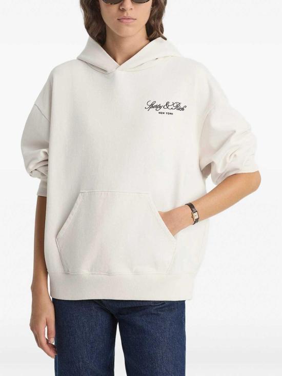 26SS 스포티앤리치 후드 티셔츠 ST09165232 White - SPORTY & RICH