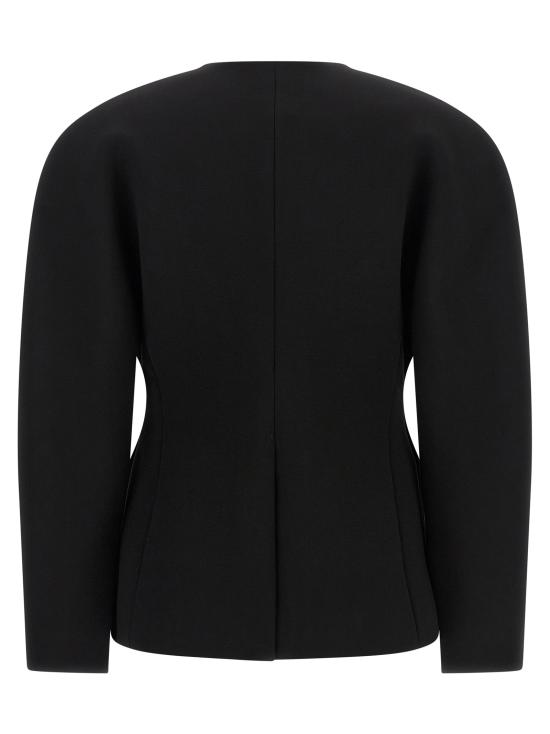 26FW 자크뮈스 수트 자켓 라 베스테 오발로 블레이저 블랙 - JACQUEMUS