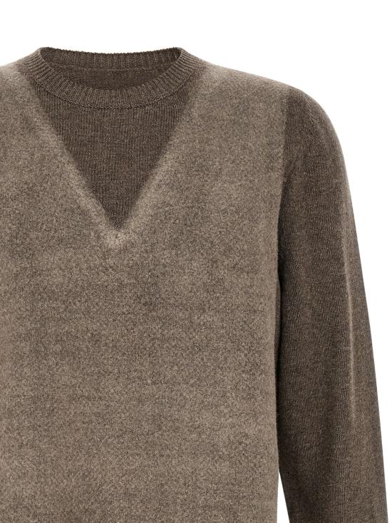 26FW 마르지엘라 스웨터 스웨터와 카디건의 추억 브라운 - MAISON MARGIELA