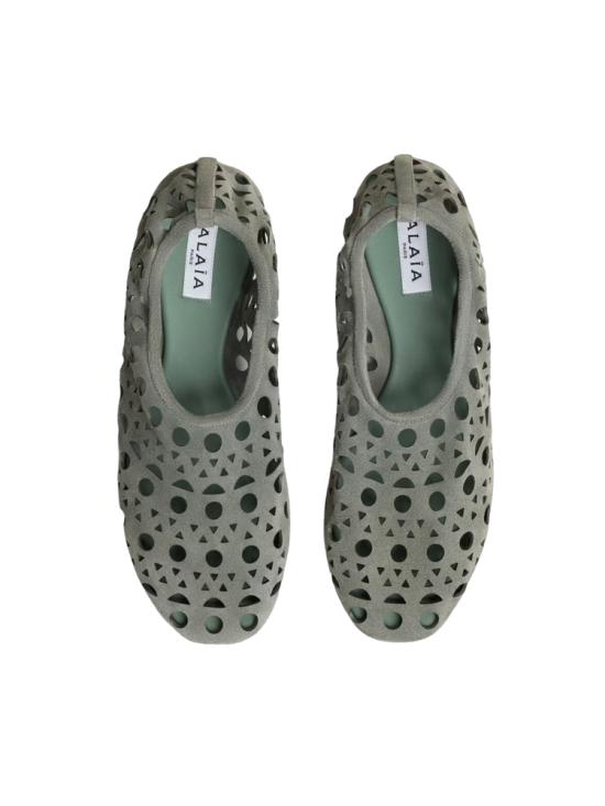 26FW 알라이아 플랫 슈즈 AA3A1039I236 U24 KHAKI - ALAIA