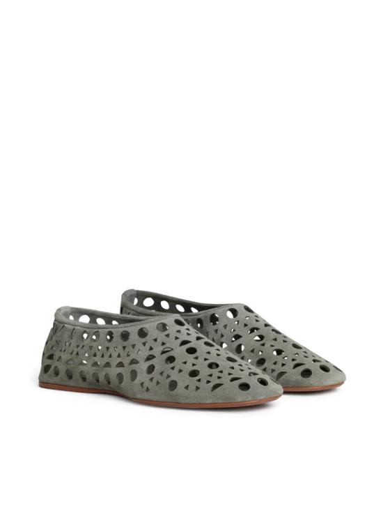 26FW 알라이아 플랫 슈즈 AA3A1039I236 U24 KHAKI - ALAIA