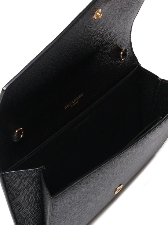 26FW 생로랑 그레인 레더 업타운 체인 지갑 607788 1GF0J1000 BLACK - SAINT LAURENT