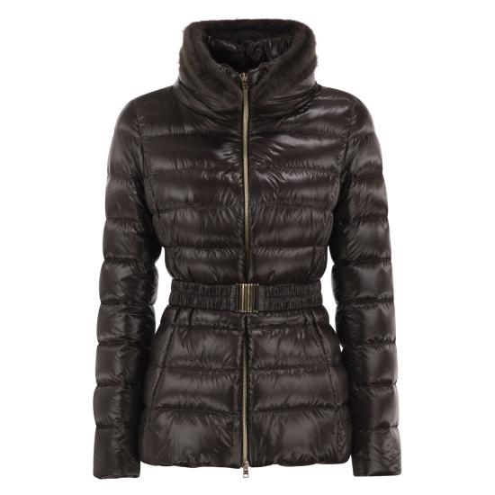 26FW 에르노 클라우디아 쇼트 다운 자켓 PI0485DICM05 DARK BROWN