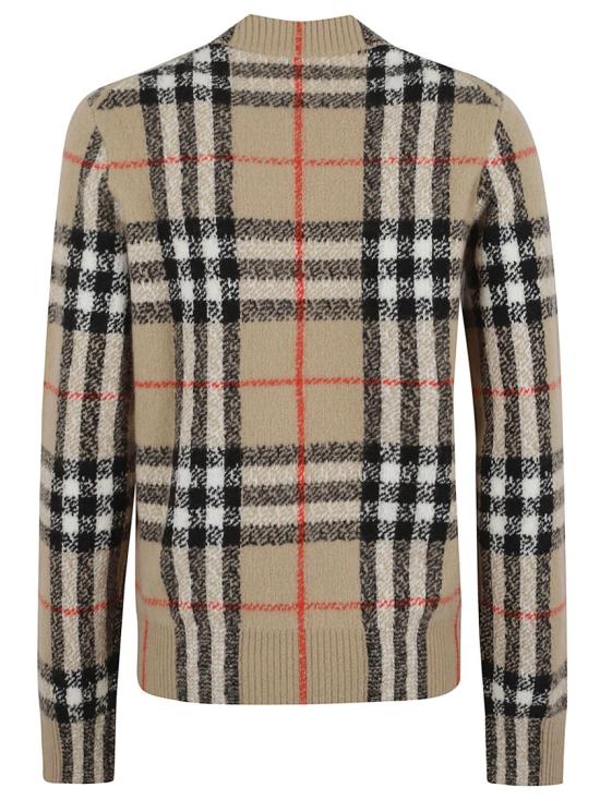 25FW 버버리 체크 울 스웨터 8116946 Neutrals - BURBERRY