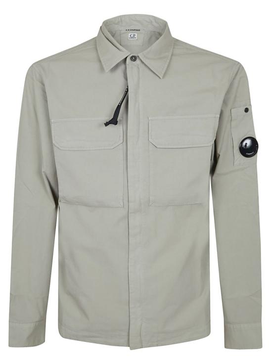 26SS 씨피 컴퍼니 오가닉 개버딘 지퍼 렌즈 오버셔츠 20CMOS156A 110143G Neutrals