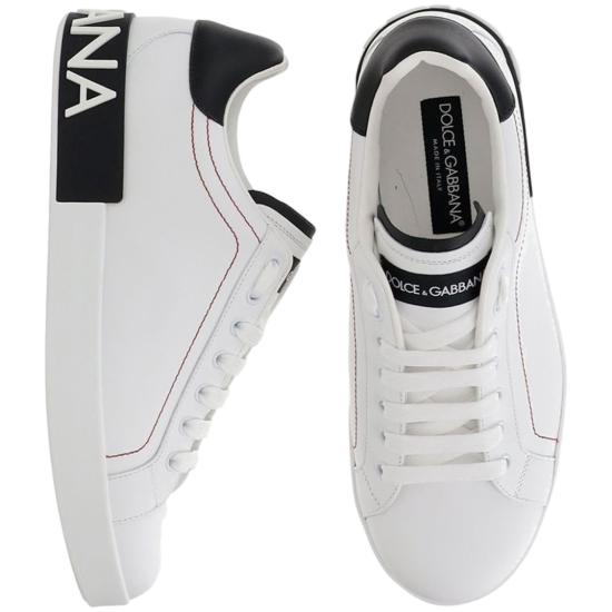 26FW 돌체앤가바나 카프스킨 나파 포르토피노 스니커즈 CS2216AH52689697 White - DOLCE & GABBANA