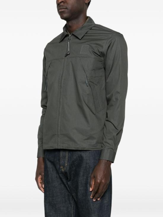 26SS 씨피 컴퍼니 메트로폴리스 시리즈 가바딘 집 오버셔츠 20CLOS062A006472A921 Grey - C.P. COMPANY