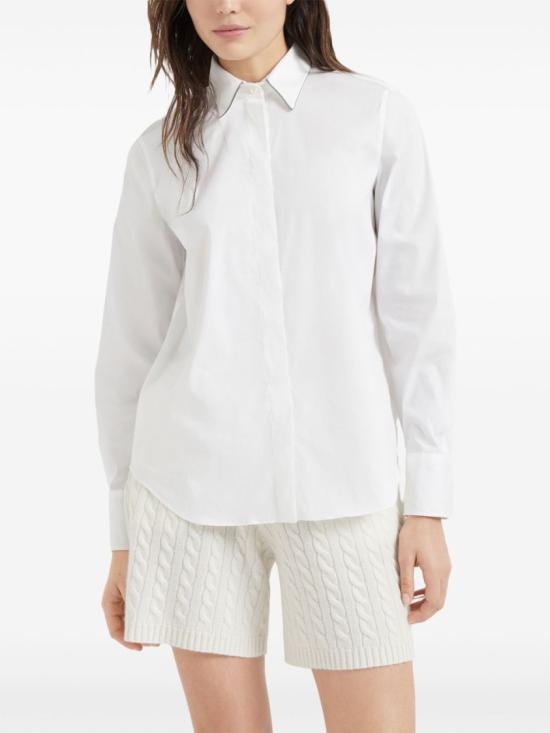 26SS 브루넬로 쿠치넬리 모닐리 셔츠 M0091MA606C159 White - BRUNELLO CUCINELLI