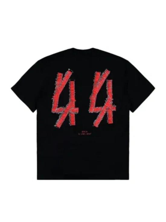 26SS 44레이블 반팔 티셔츠 B0030556FA706P792 Black - 44 LABEL