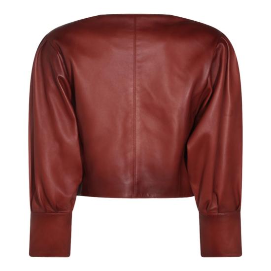 26SS 끌로에 가죽 자켓 CH26SCV97201642 Burgundy - CHLOE