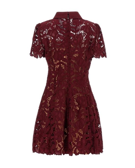 26FW 셀프 포트레이트 미디 원피스 8255493 Burgundy - SELF PORTRAIT