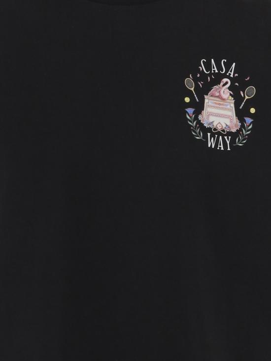 26FW 카사블랑카 반팔 티셔츠 MPF26JTS00117 Black - CASABLANCA