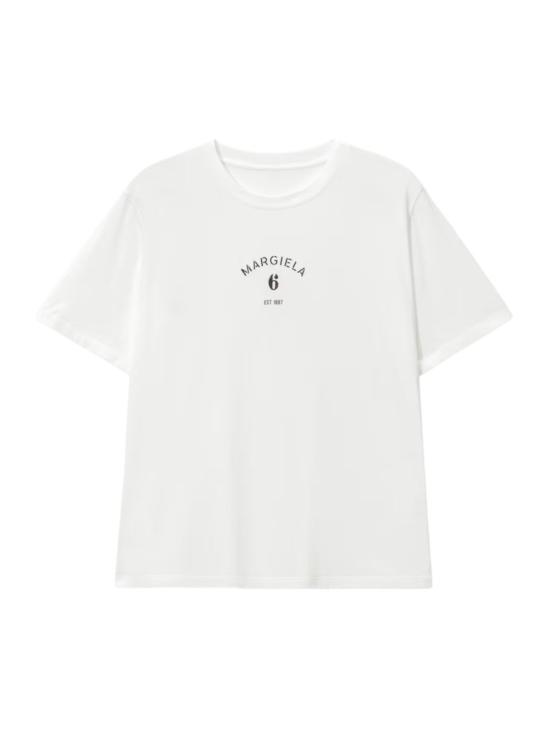 26SS MM6 메종마르지엘라 반팔 티셔츠 SH2GC0038M20048101 White