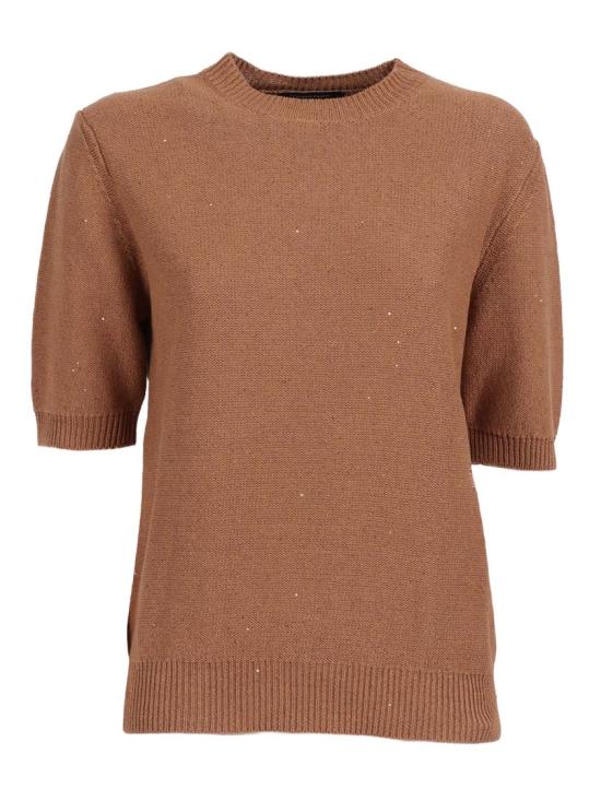 26SS 파비아나 필리피 반팔 티셔츠 MAD266F490D273 Brown