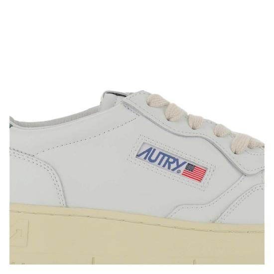 26FW 오트리 메달리스트 로우 스니커즈 AULMLL20LEATLEATWHTGREEN White - AUTRY