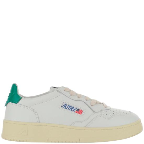 26FW 오트리 메달리스트 로우 스니커즈 AULMLL20LEATLEATWHTGREEN White