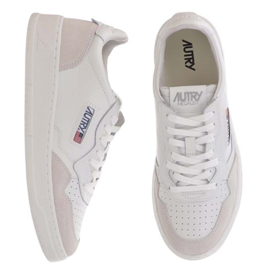 26FW 오트리 메달리스트 로우 스니커즈 AULMLS30LEATSUEDETOTALWHT White - AUTRY