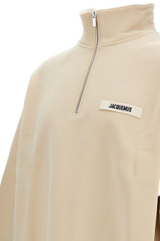  자크뮈스 하프 집업 스웨트 셔츠 SSM00313AJ00174150 Neutrals - JACQUEMUS