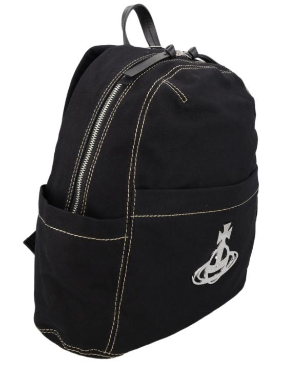 26SS 비비안웨스트우드 나일론 로고 프린트 백팩 4A02000BU W01AYN401 Black - VIVIENNE WESTWOOD