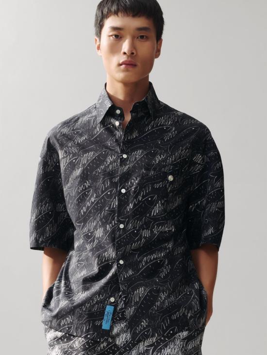 26FW 자크뮈스 반팔 셔츠 SHM00634 AW00691 9FS Black - JACQUEMUS