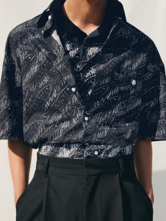 26FW 자크뮈스 반팔 셔츠 SHM00634 AW00691 9FS Black - JACQUEMUS