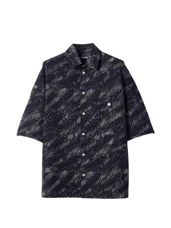 26FW 자크뮈스 반팔 셔츠 SHM00634 AW00691 9FS Black