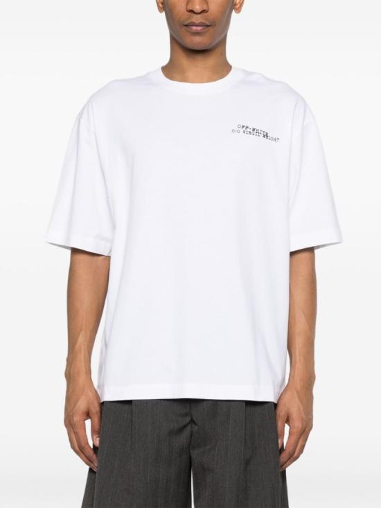 26SS 오프화이트 반팔 티셔츠 44MAA120S26J00K100 White - OFF WHITE