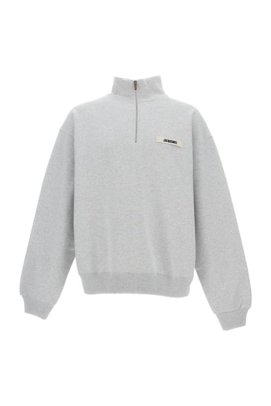  자크뮈스 하프 집업 스웨트 셔츠 SSM00313AJ00174951 Grey - JACQUEMUS