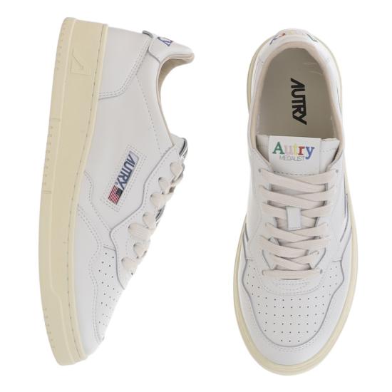 26FW 오트리 메달리스트 로우 스니커즈 AULMBG01LEALOGOWHT Grey - AUTRY