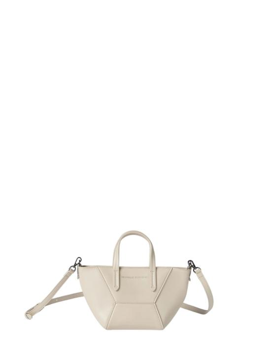 26SS 브루넬로 쿠치넬리 카프스킨 BC Duo 미니 백 모닐레 장식 MBXAD2675C8905 Neutrals