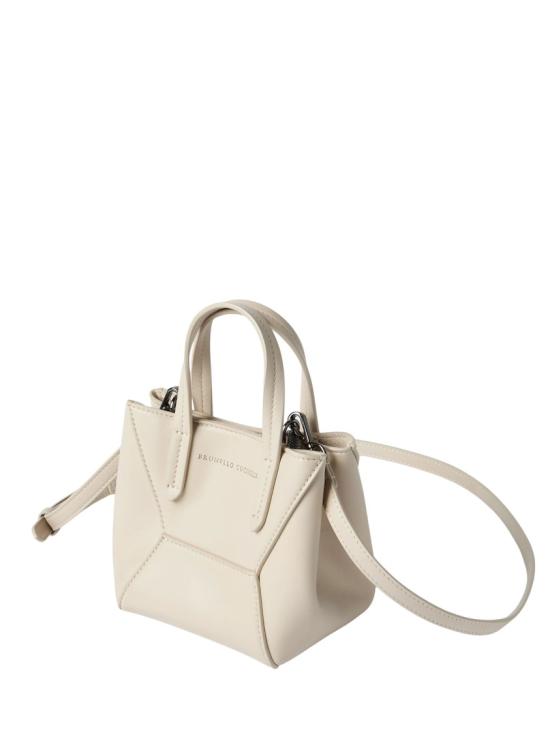 26SS 브루넬로 쿠치넬리 카프스킨 BC Duo 미니 백 모닐레 장식 MBXAD2675C8905 Neutrals - BRUNELLO CUCINELLI