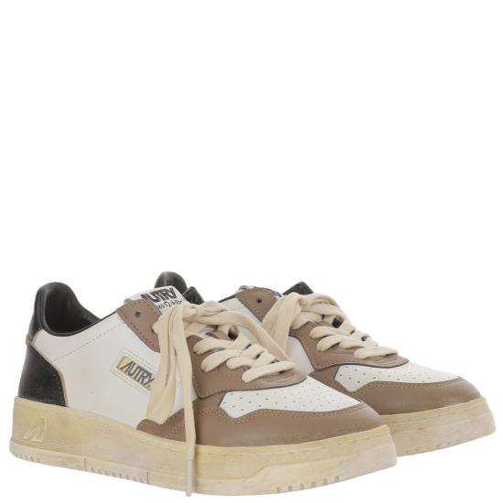 26FW 오트리 슈퍼 빈티지 메달리스트 로우 레더 스니커즈 AVLMSV60LEATWHTMALTMAL Neutrals - AUTRY