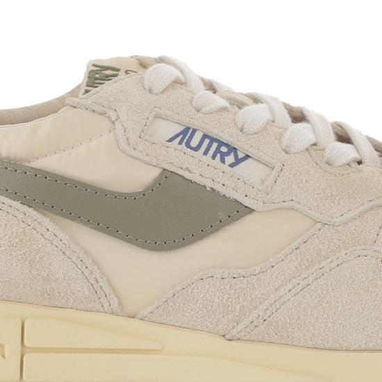 26FW 오트리 릴윈드 로우 나일론 스웨이드 스니커즈 WWLMUT62SUEDENETECRUCOVGRN Neutrals - AUTRY