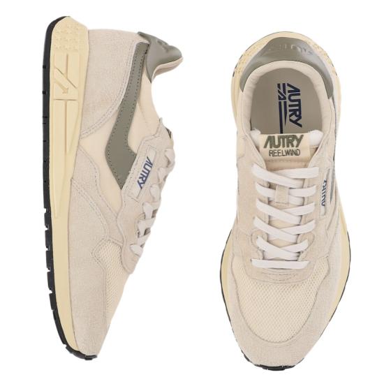 26FW 오트리 릴윈드 로우 나일론 스웨이드 스니커즈 WWLMUT62SUEDENETECRUCOVGRN Neutrals - AUTRY