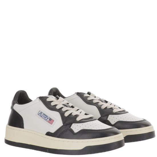 26FW 오트리 메달리스트 로우 스니커즈 AULMWB01LEATLEATWHTBLK White - AUTRY