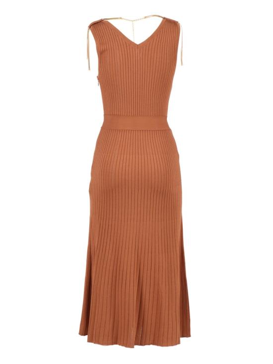 26SS 엘리자베타프랜치 미디 원피스 AM18S61E2 Brown - ELISABETTA FRANCHI