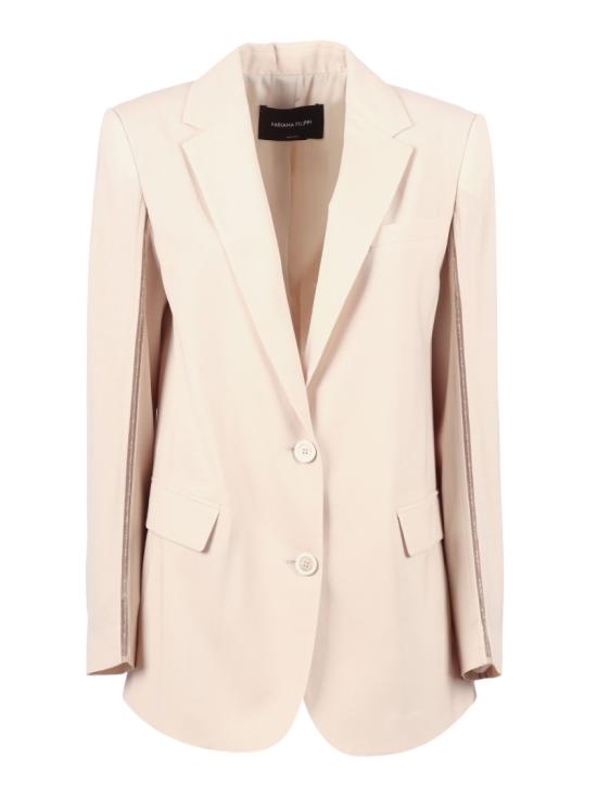 26SS 파비아나 필리피 바이스트레치 라이트웨이트 울 오버사이즈 재킷 GCD266F218L771 Neutrals