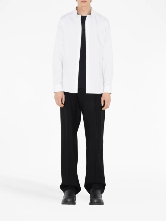  버버리 스트레치 코튼 셔츠 8071465 White - BURBERRY