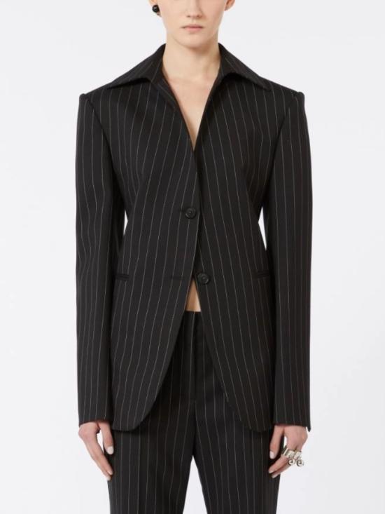 26SS 스포트막스 수트 자켓 2612041041600SPXRIVE004 Black - SPORTMAX