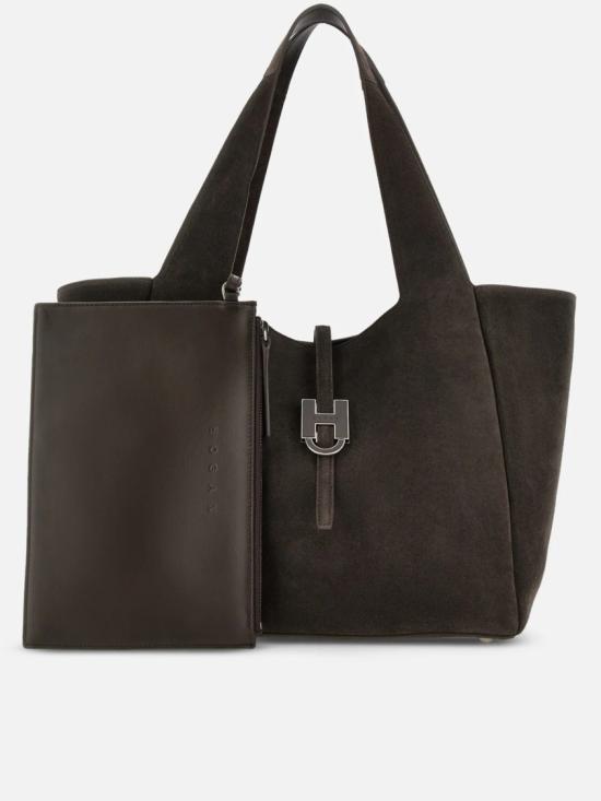 26FW 호간 토트백 KBW01XA1300 UGM Brown - HOGAN