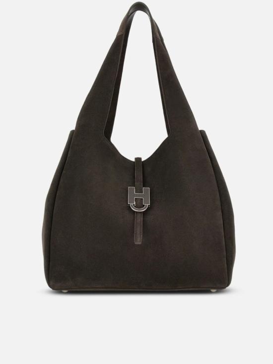 26FW 호간 토트백 KBW01XA1300 UGM Brown - HOGAN
