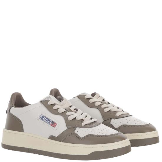 26FW 오트리 메달리스트 로우 스니커즈 AULMWB68LEATWHTCHOCO White - AUTRY