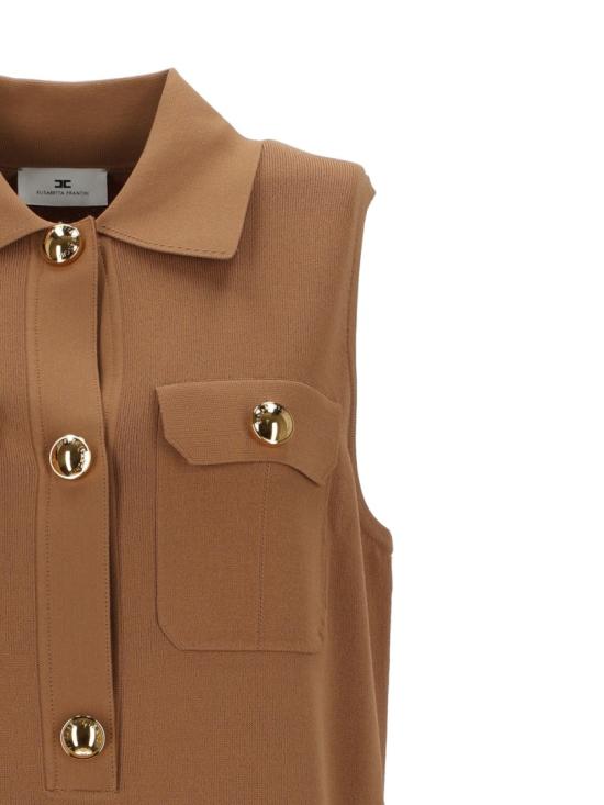 26SS 엘리자베타프랜치 미디 원피스 AM31B62E2 Brown - ELISABETTA FRANCHI